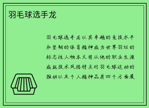 羽毛球选手龙